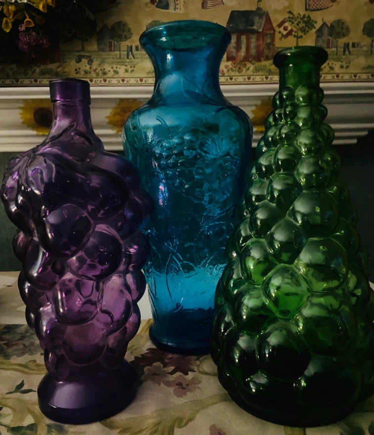 Set of 3 Vintage Colored Glass Vases - photo 5