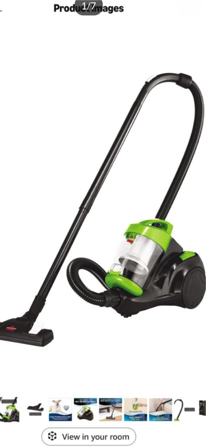 Canister bagless vacuum
