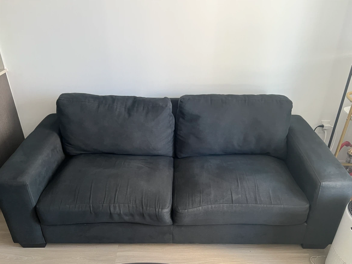 Dark Grey Two-Seater Sofa