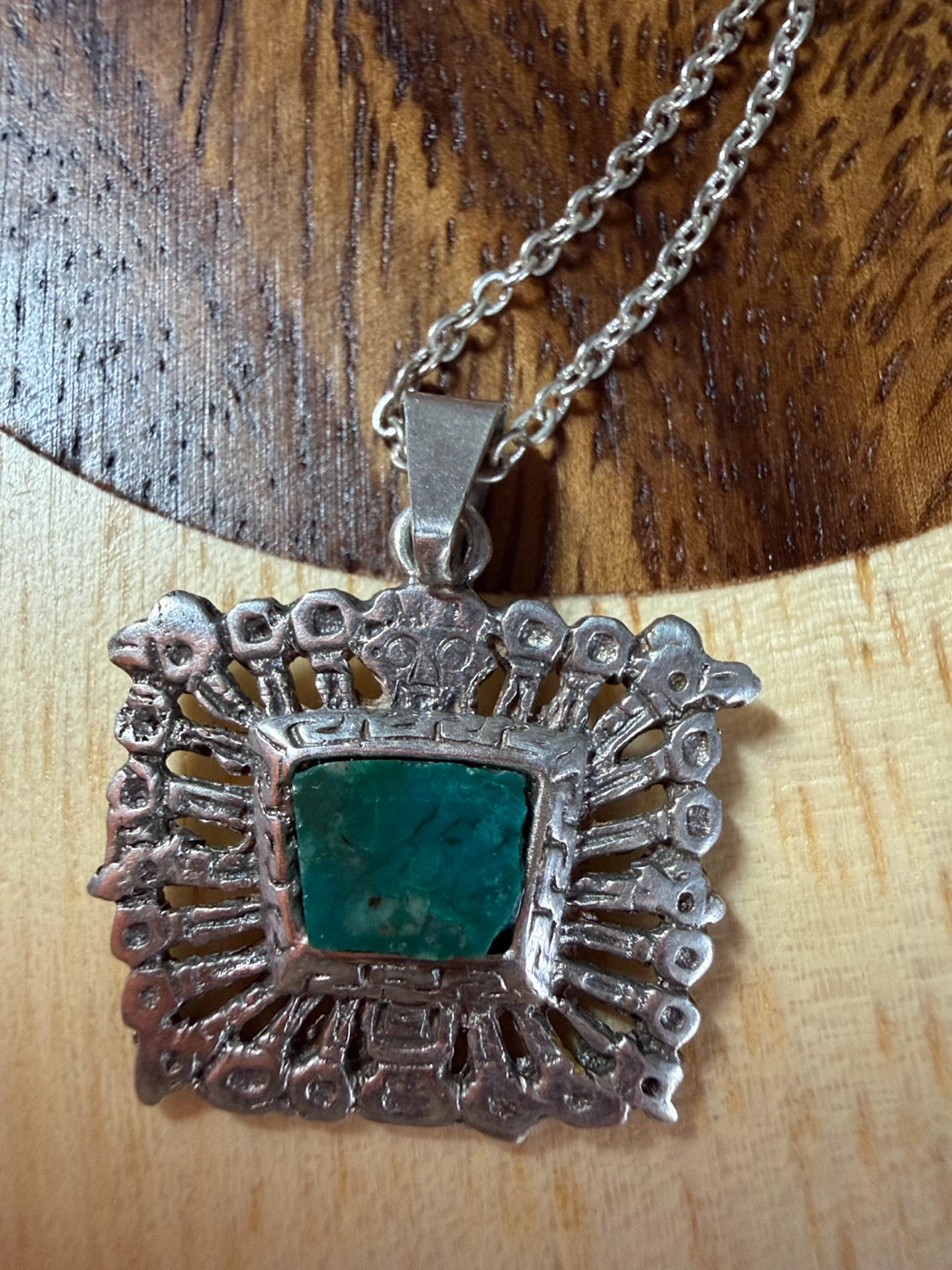 Sterling silver and turquoise pendant necklace - photo 2