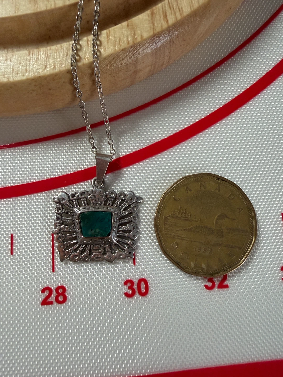 Sterling silver and turquoise pendant necklace - photo 4