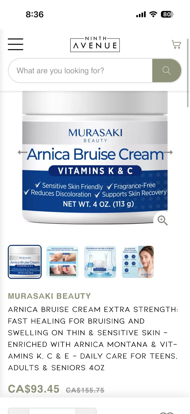 Murasaki Beauty Arnica Bruise Cream 113g - photo 2
