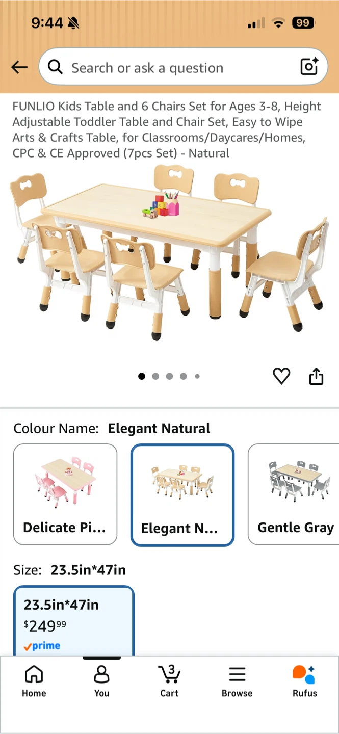FUNLIO Kids Table and 4 Chairs Set - photo 3