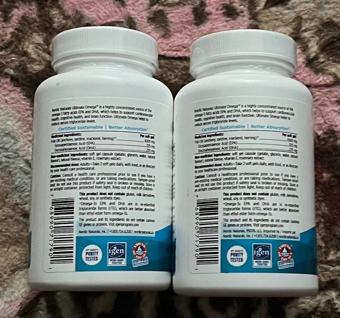 2 Bottles Nordic Naturals Ultimate Omega 60 Soft Gels - photo 2