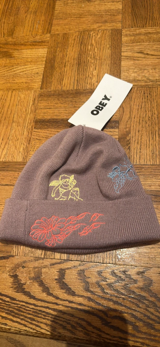 Yeji Obey Embroidered Beanie - photo 2