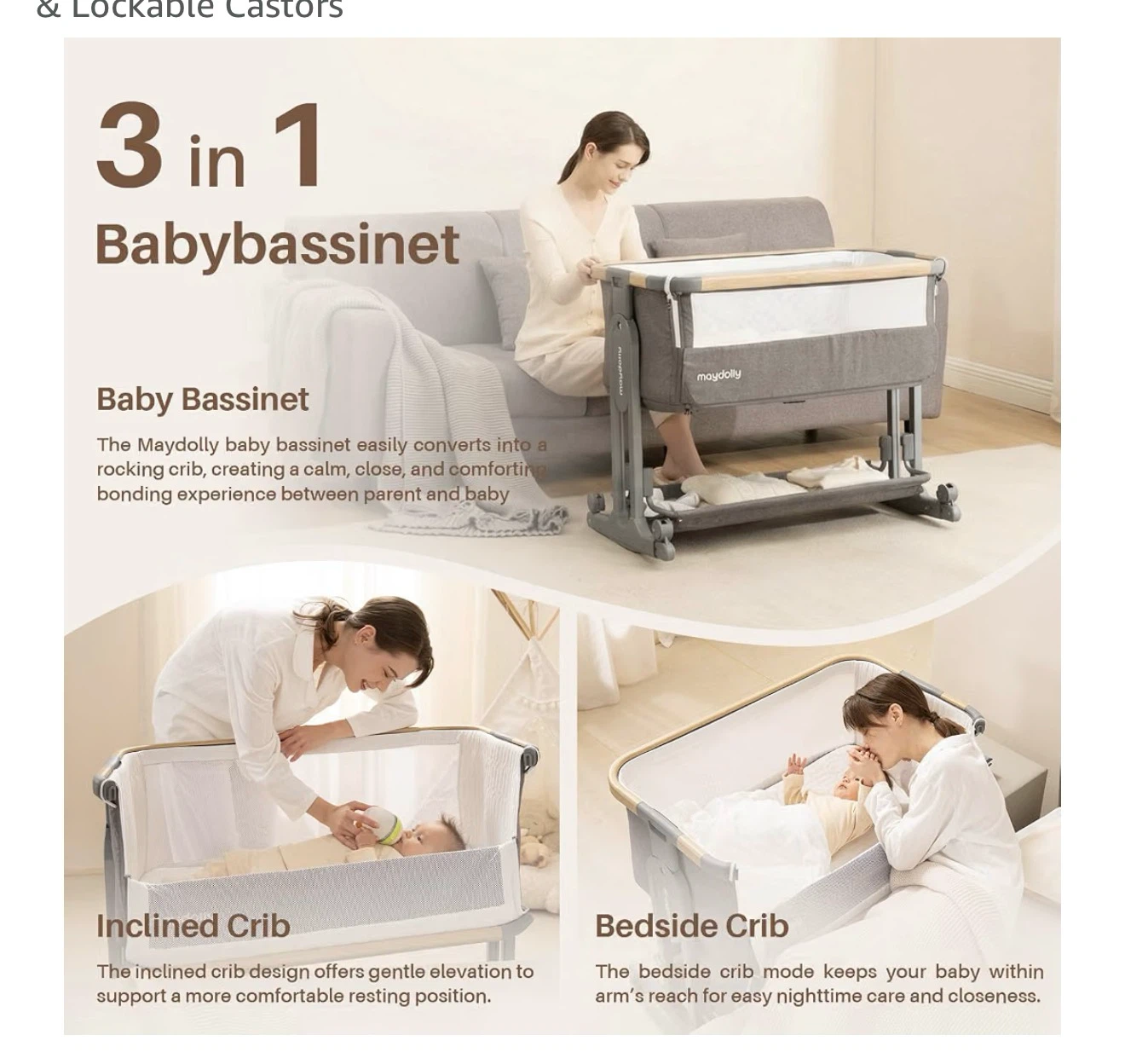 Baby Bedside Bassinet - photo 3
