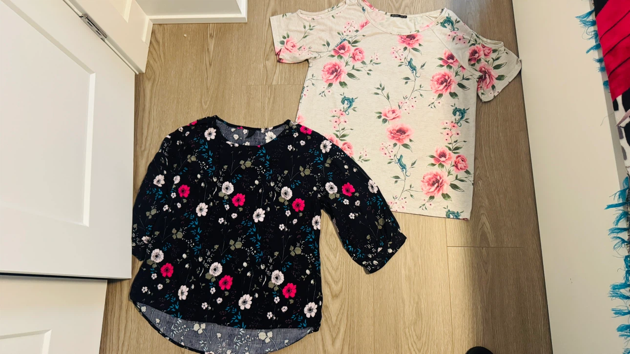 Two Floral Print Tops