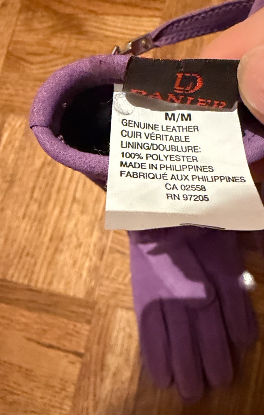 Danier Purple Genuine Leather Gloves - photo 5