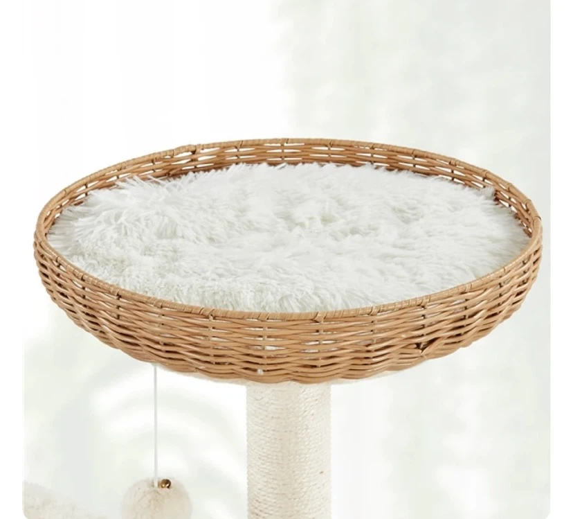 New 54″ Tall Rattan Cat Tree Cat Tower - photo 5