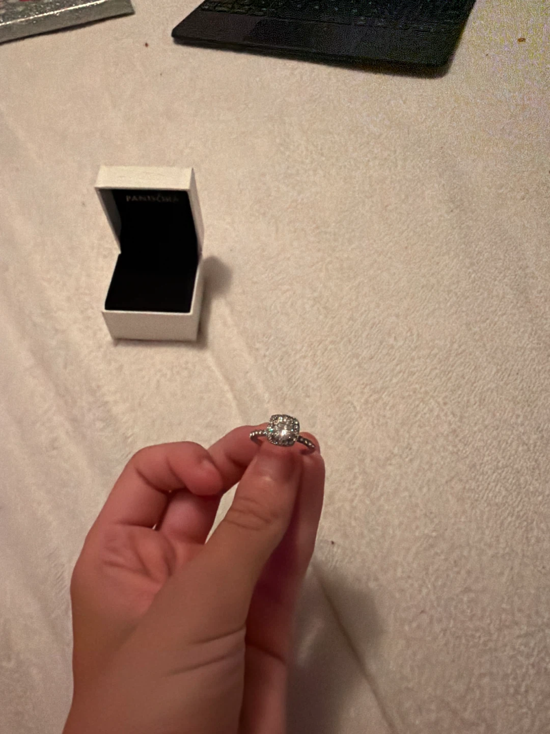 Pandora ring halo size 6 silver - photo 2