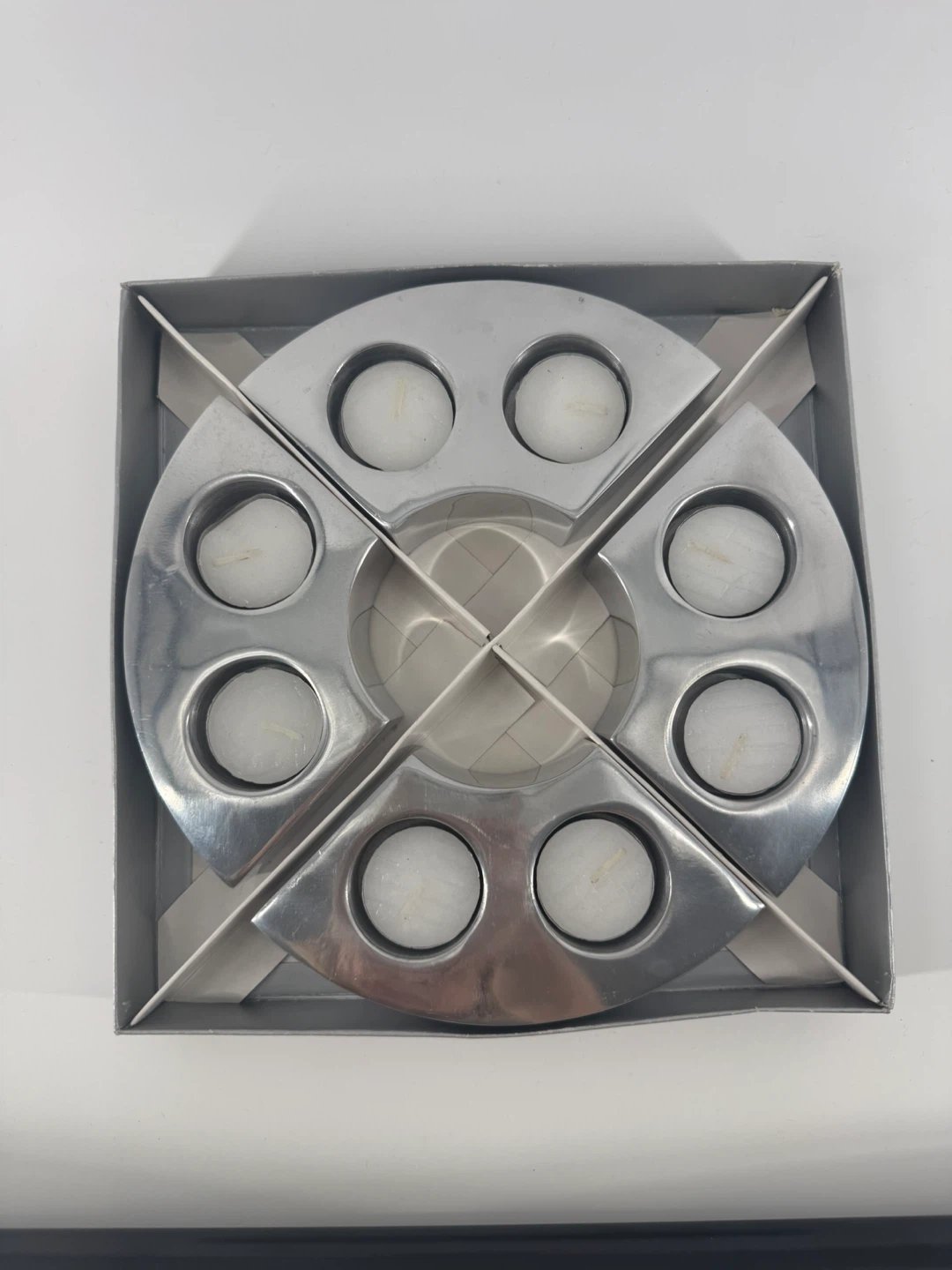 Crate & Barrel Aluminum Tealight Holders – Set of 4 - photo 2