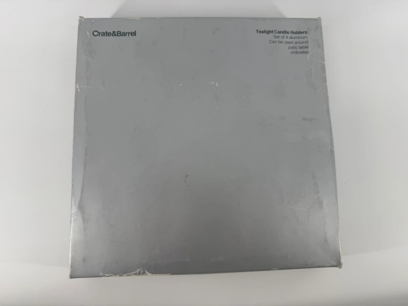 Crate & Barrel Aluminum Tealight Holders – Set of 4 - photo 3