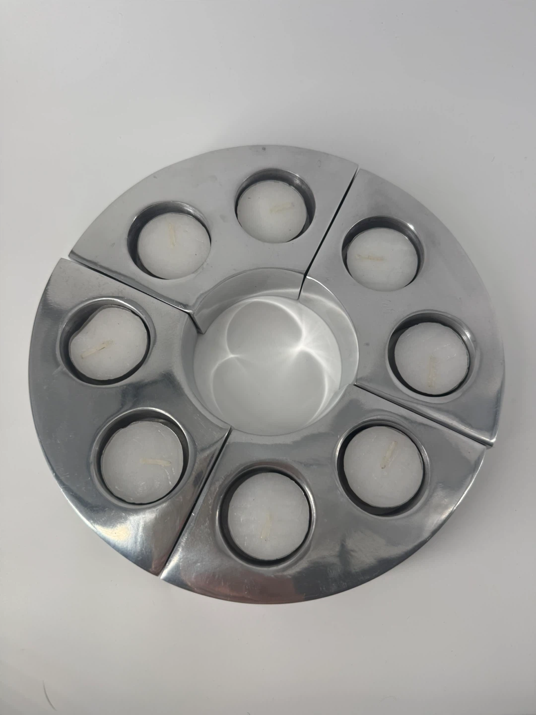 Crate & Barrel Aluminum Tealight Holders – Set of 4 - photo 5