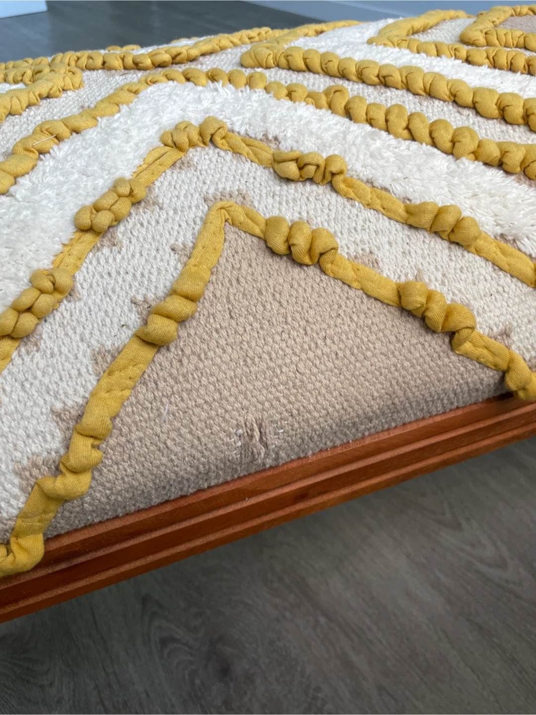 Tufted Bench with Wood Base - photo 3