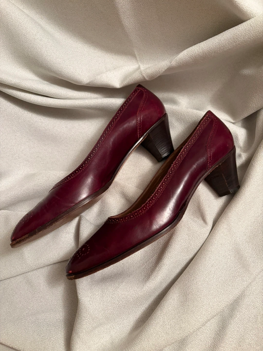 Brooks Brothers Burgundy Leather Pumps - photo 2