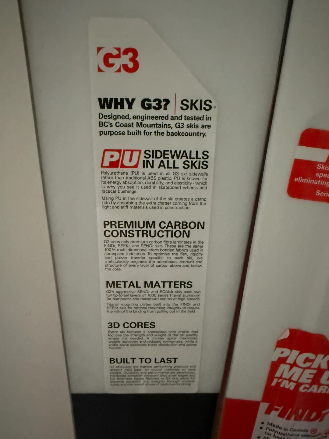 G3 FINDr 172cm Backcountry Skis - photo 4