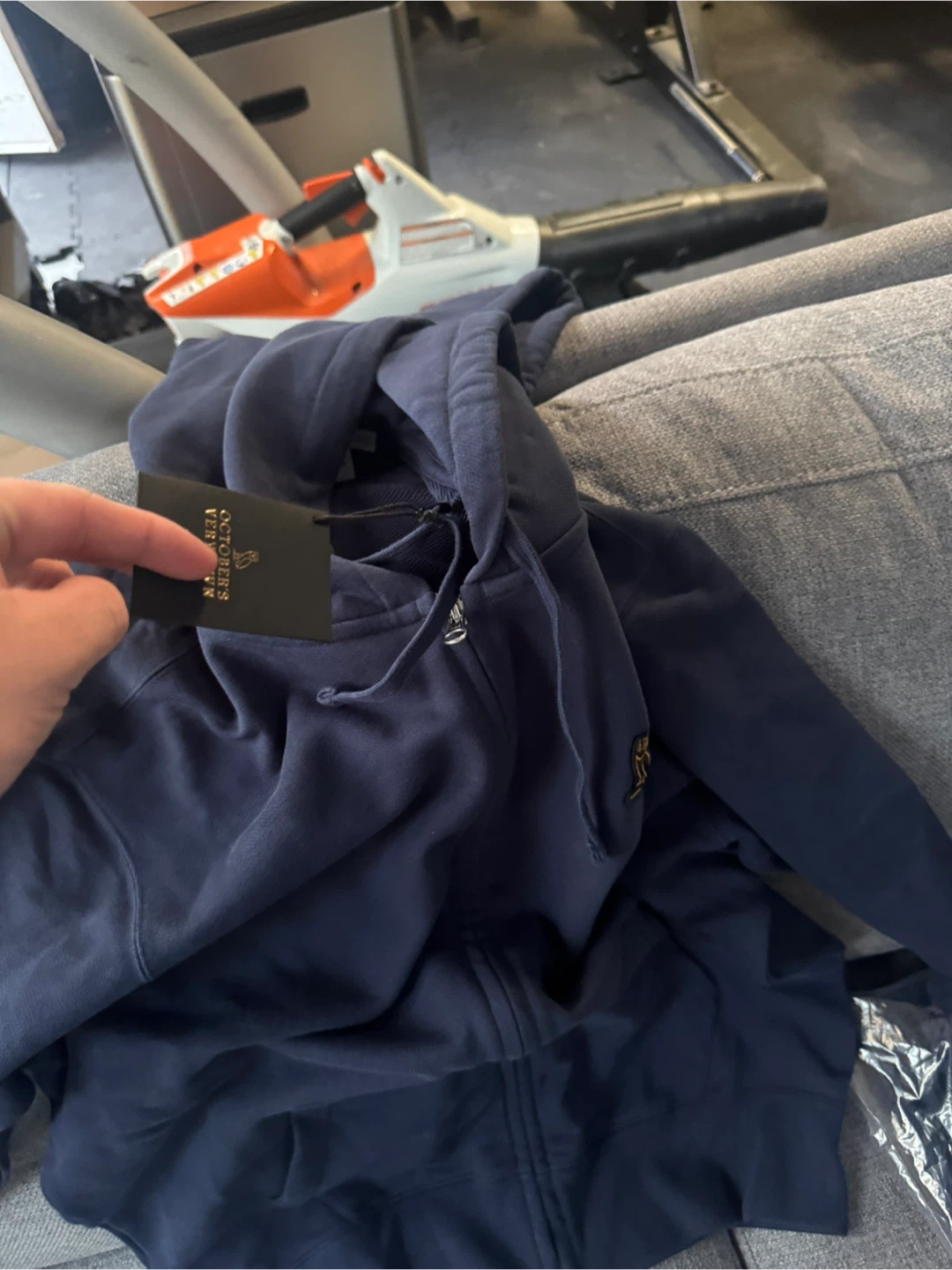 New OVO Navy Blue Full-Zip Hoodie - photo 2