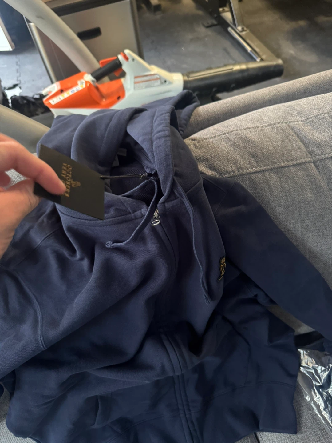 New OVO Navy Blue Full-Zip Hoodie - photo 3