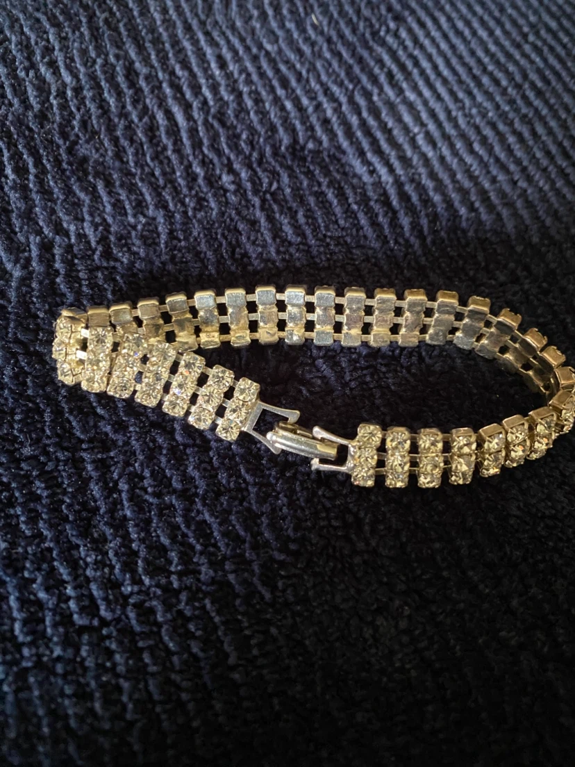 Shiny Three-Row Rhinestone Bracelet *** - photo 2