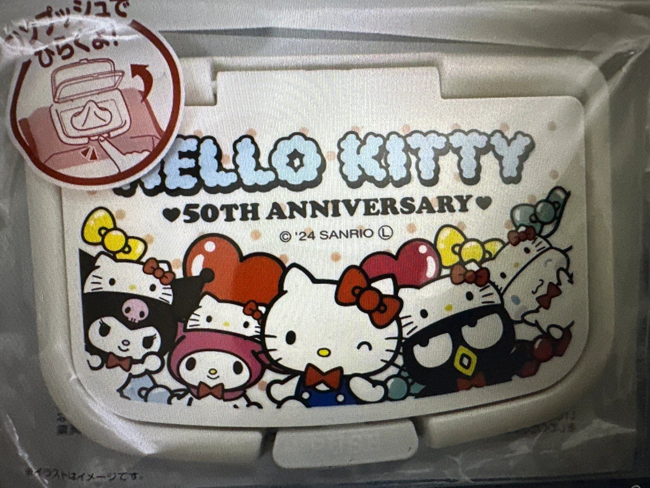 Hello Kitty 50th Anniversary One Touch Wipe Lid - photo 2