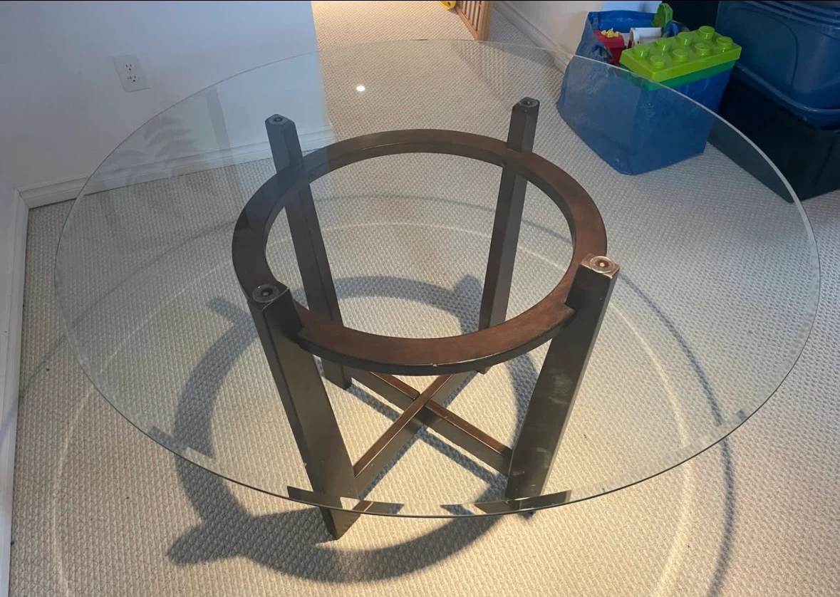 Round Glass Dining Table