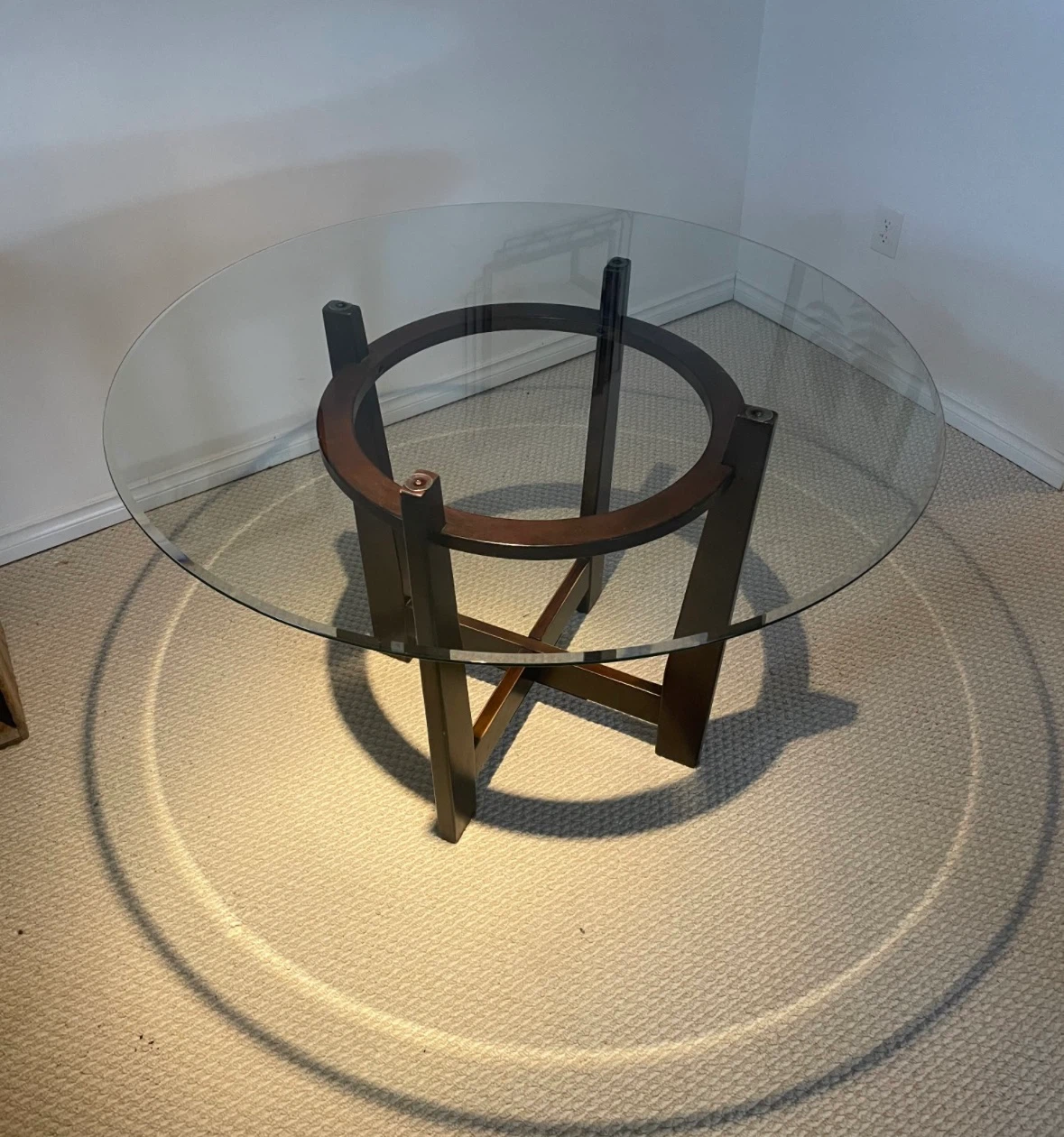 Round Glass Dining Table - photo 3
