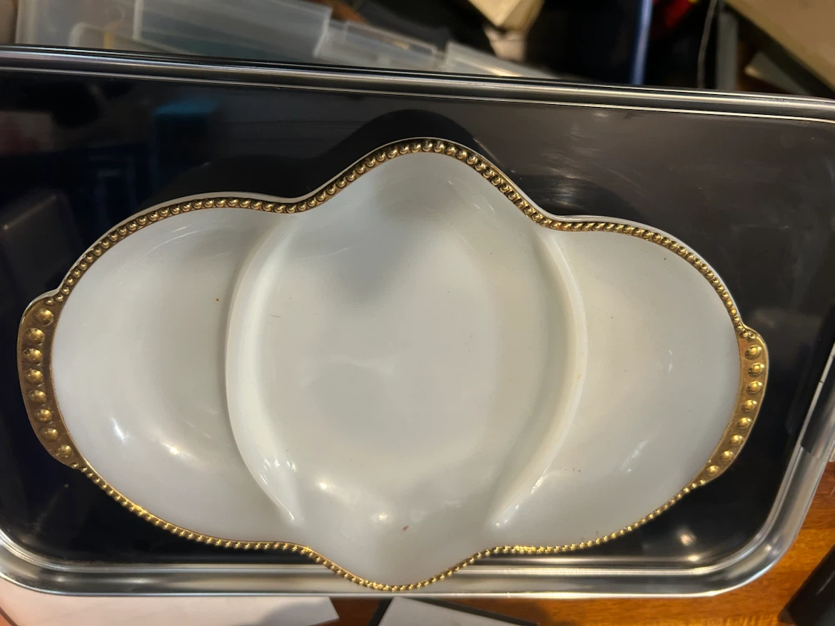 Fire-King Milk Glass Divided Dish