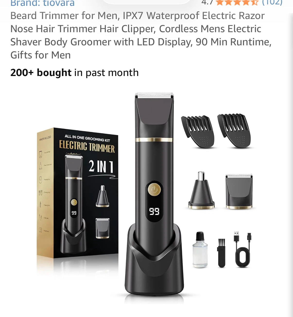 Tiovara 2-in-1 Electric Grooming Kit