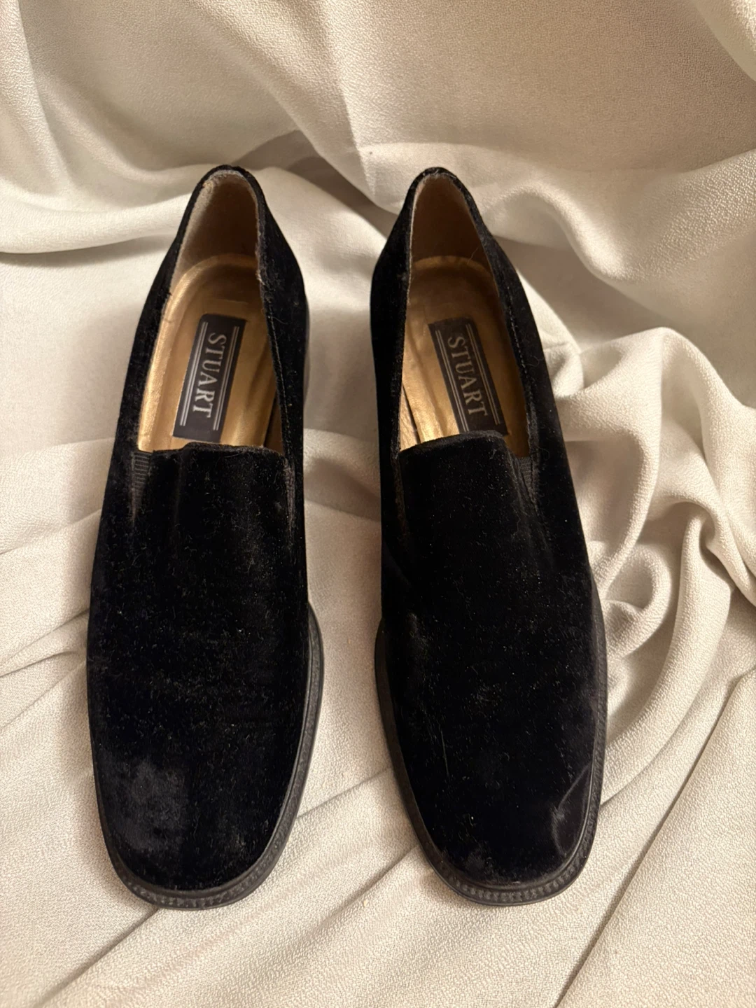 Stuart Black Velvet Loafers
