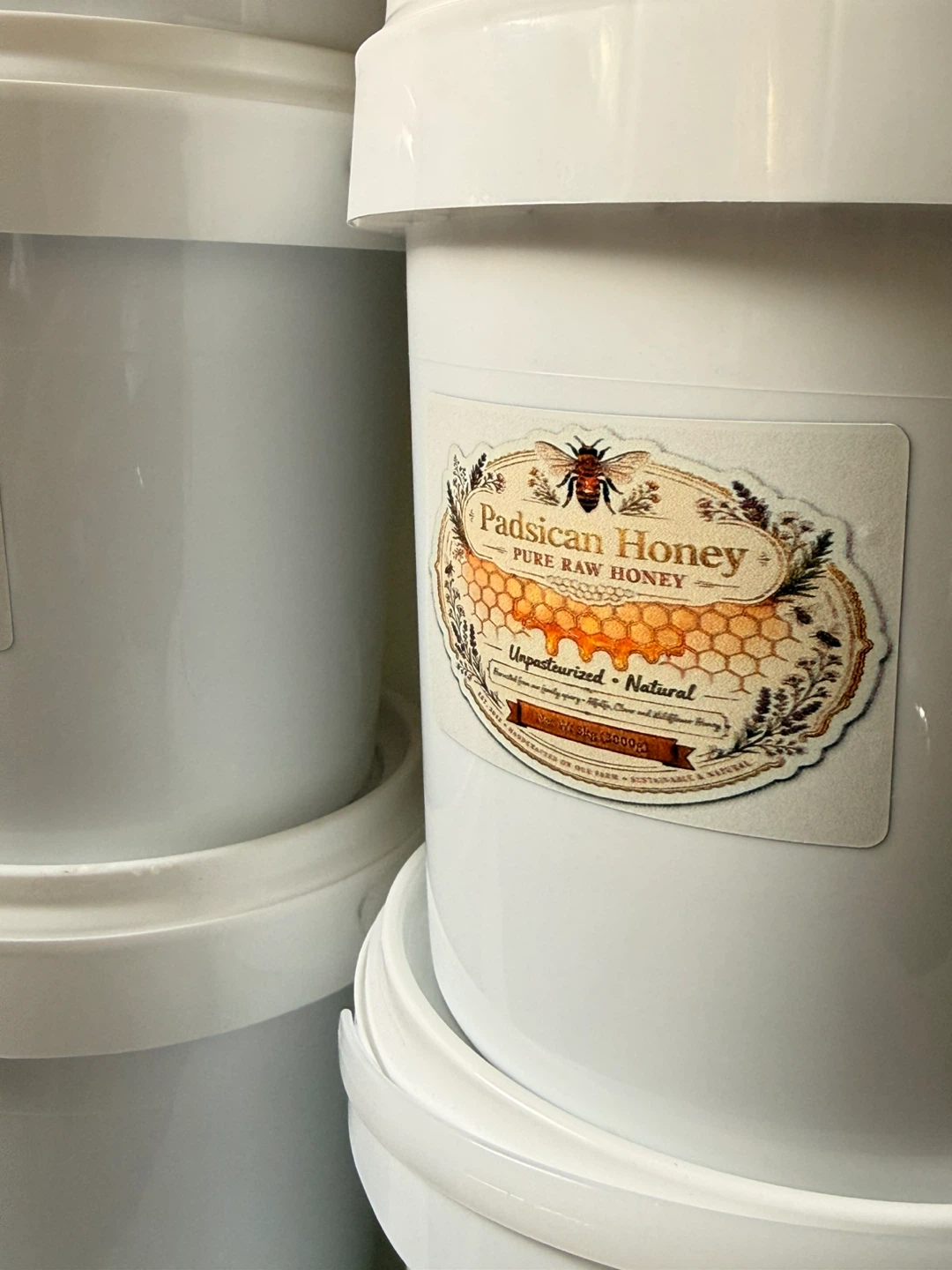 Padiscan Pure Raw Honey - 3kg Pail