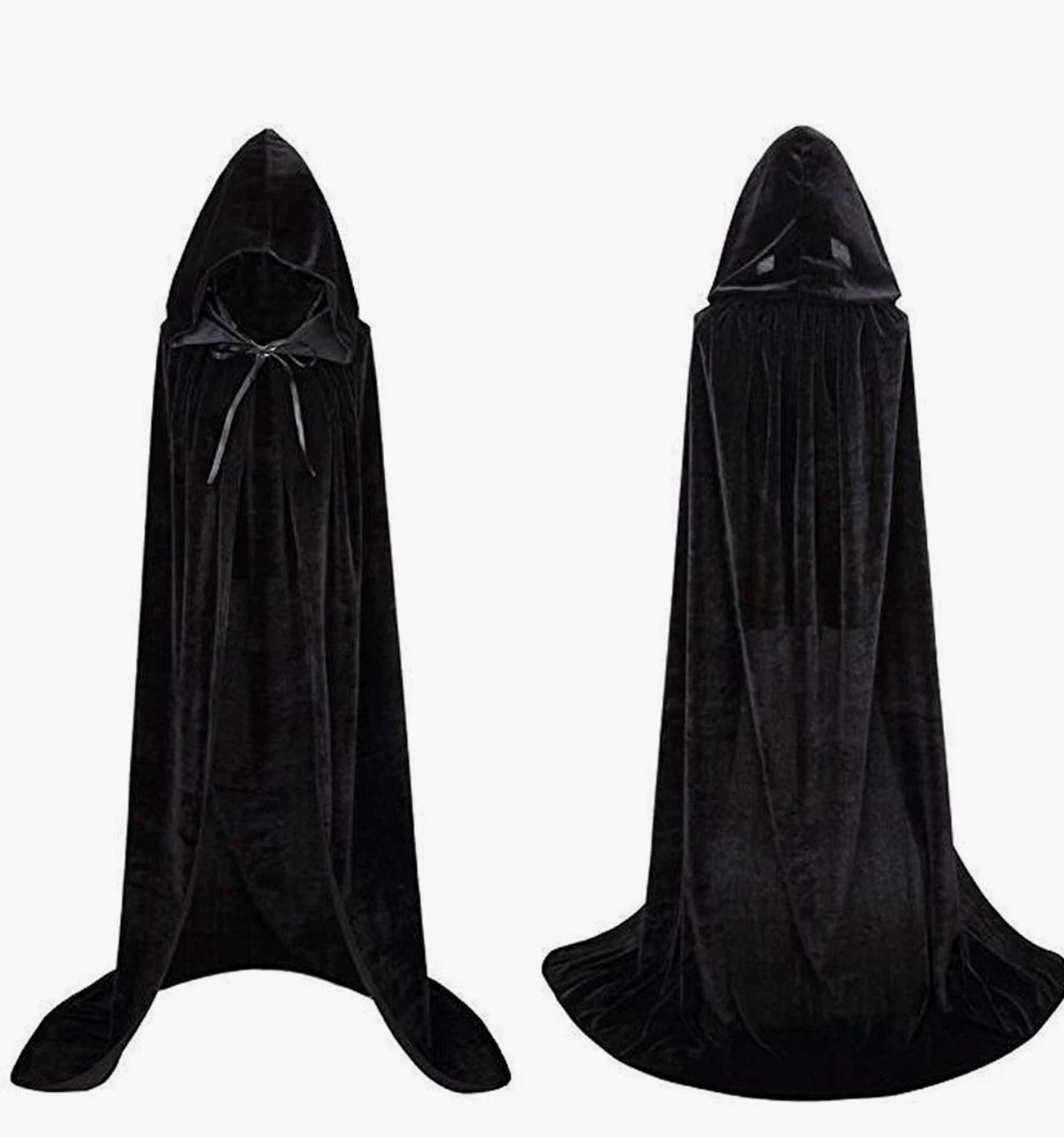 Black Velvet Hooded Cloak multiple sizes