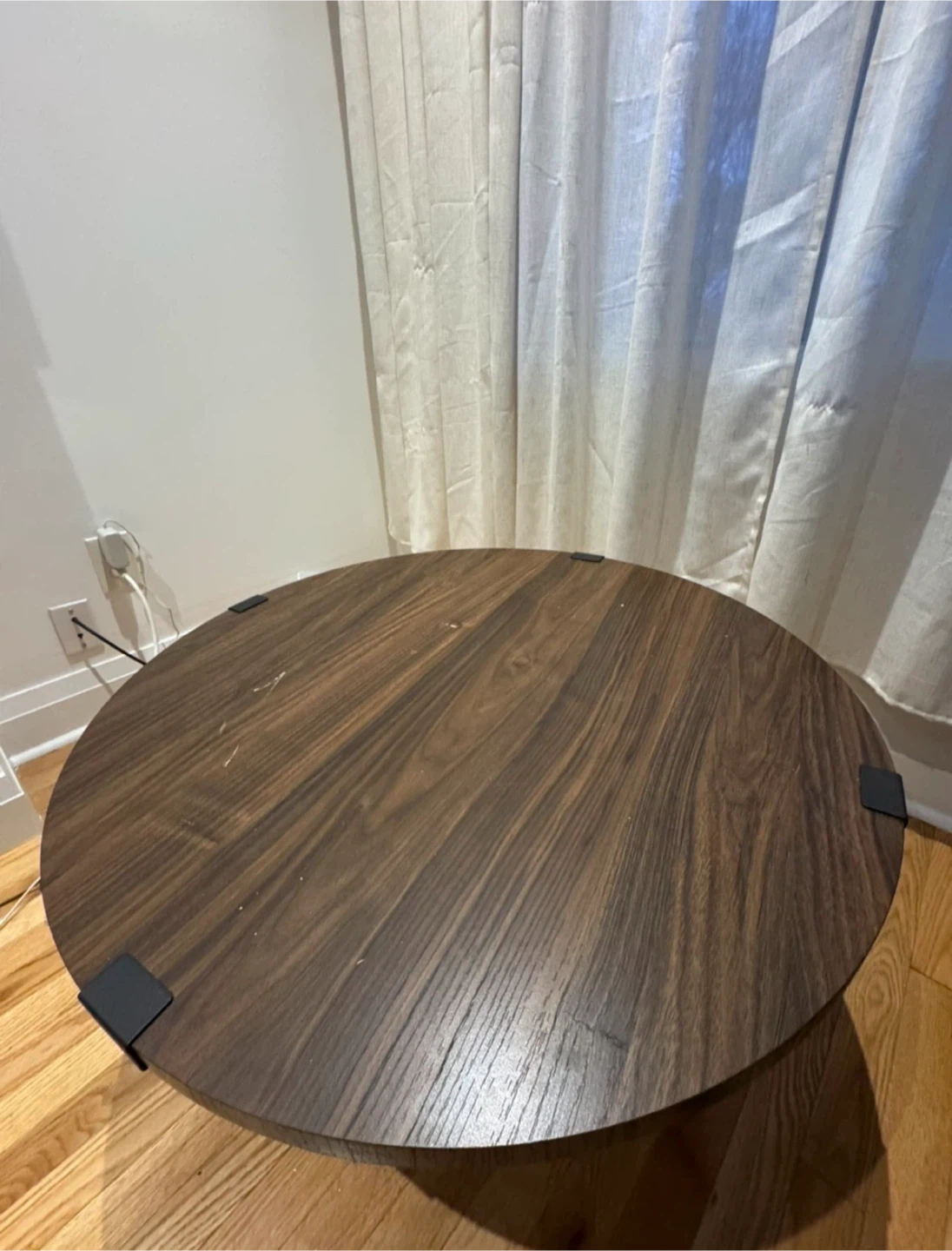 Round Walnut Coffee Table