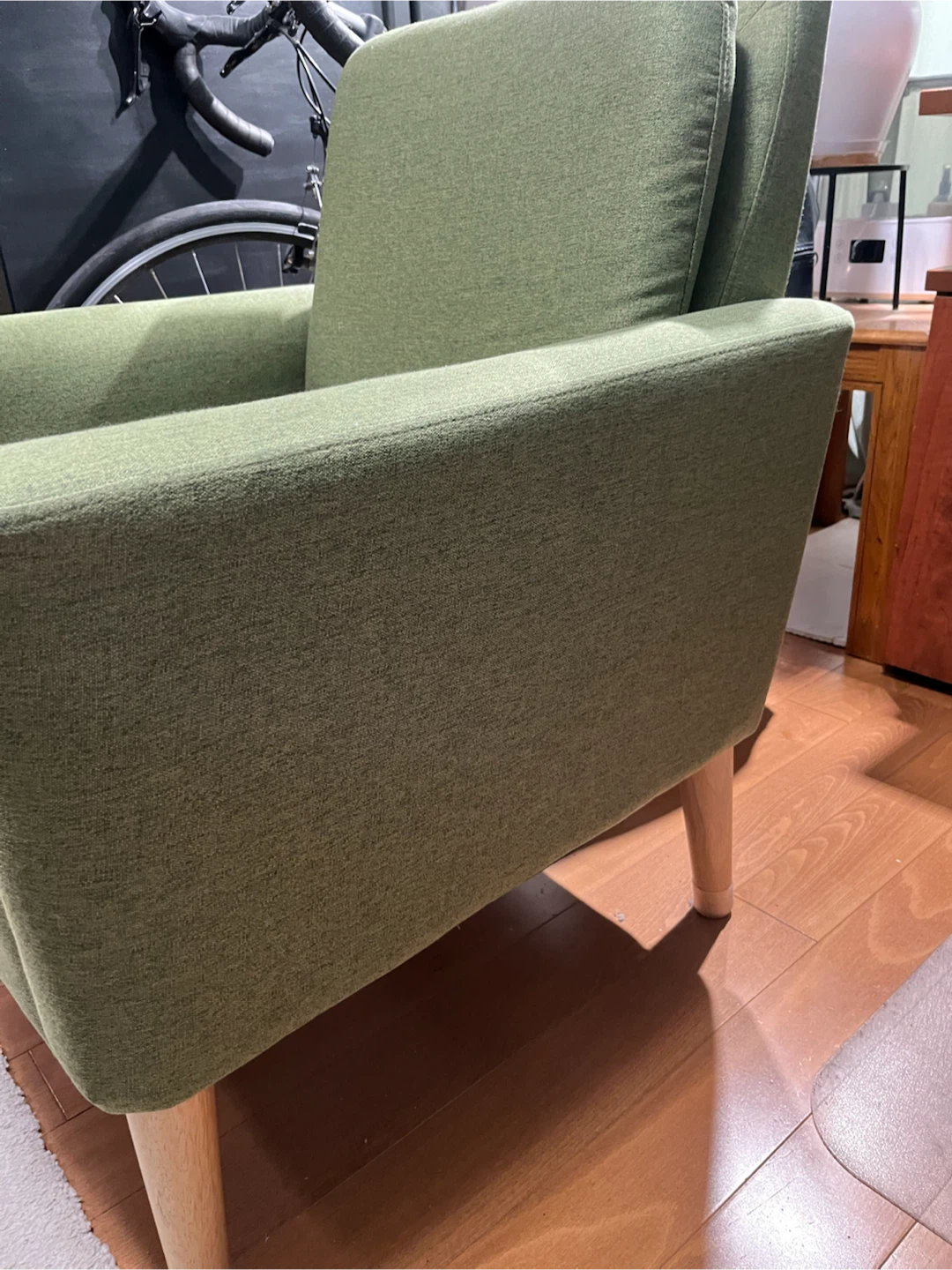 Green Fabric Accent Chair - photo 5