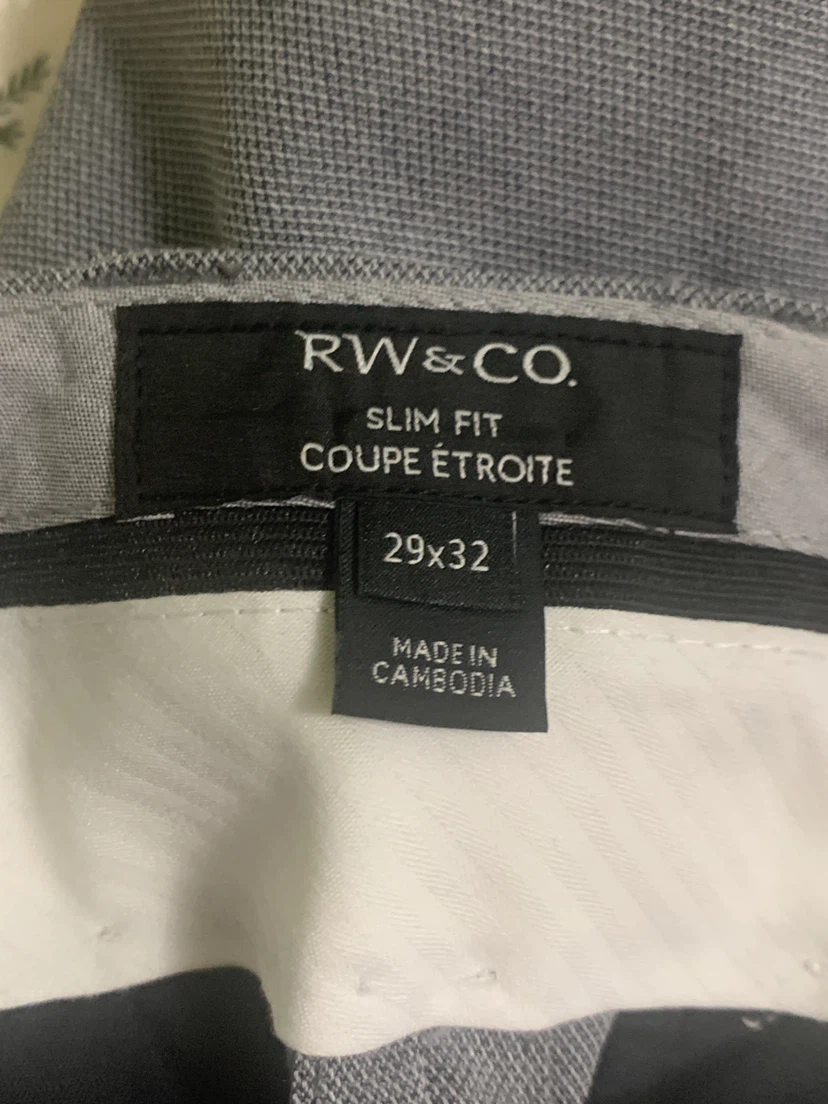 RW&CO. Slim Fit Pants Grey 29x32 - photo 2