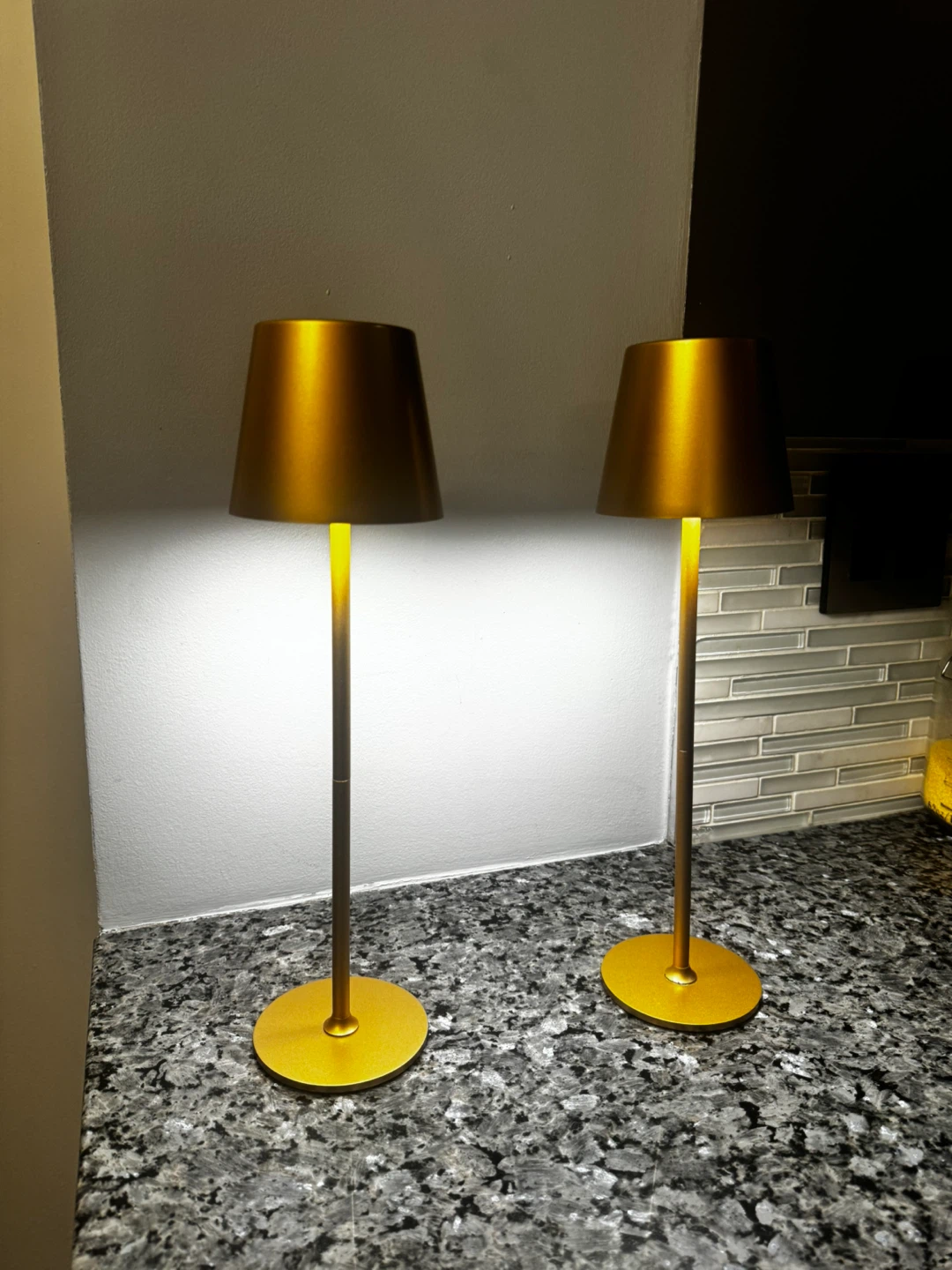Set of Two Gold Cordless Table Lamps - photo 3