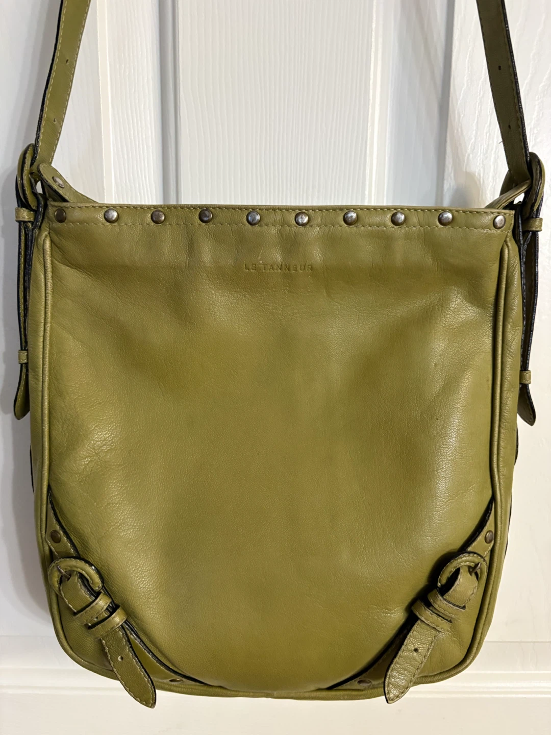 Le Tanneur Olive Green Leather Crossbody Bag - photo 2