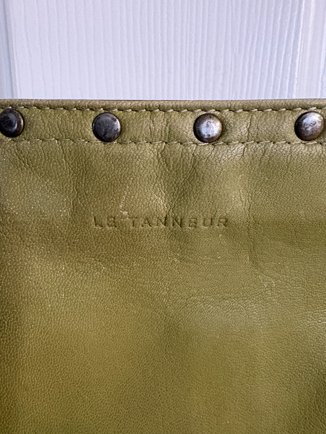 Le Tanneur Olive Green Leather Crossbody Bag - photo 5