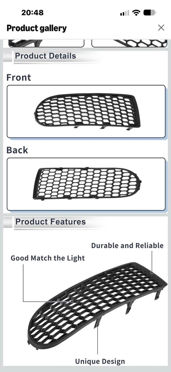 H1017 RATCHROLL Front Right Fog Light Grille – Volkswagen Beet - photo 2