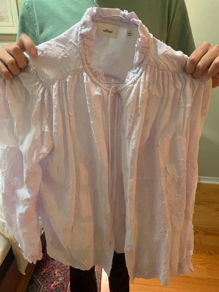 Wilfred Textured Blouse Light Purple