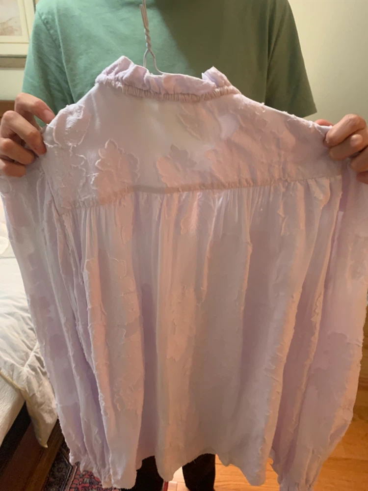 Wilfred Textured Blouse Light Purple - photo 3
