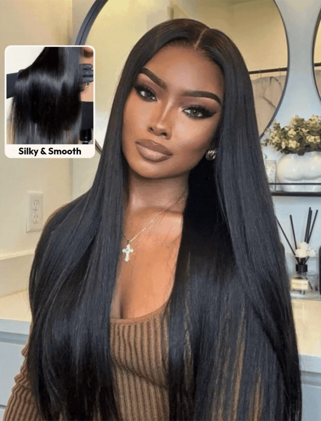 Glueless Human Straight Hair Wig - photo 2