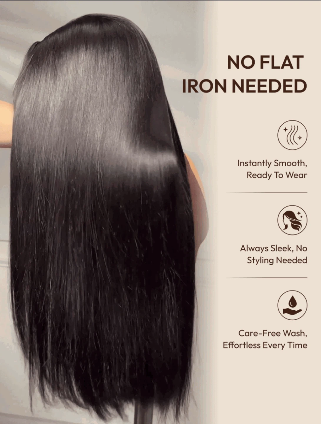 Glueless Human Straight Hair Wig - photo 4