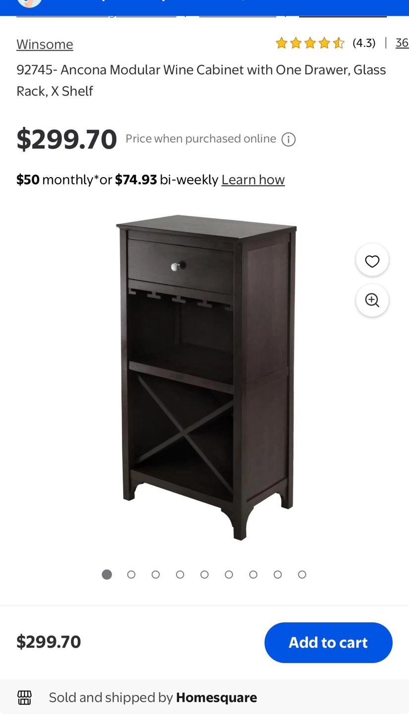 Winsome Ancona Modular Wine Cabinet