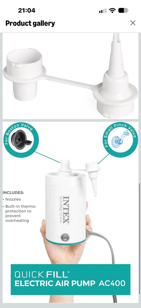 H1019 • Intex Quick-Fill Electric Air Pump AC400 – New 💨 - photo 2