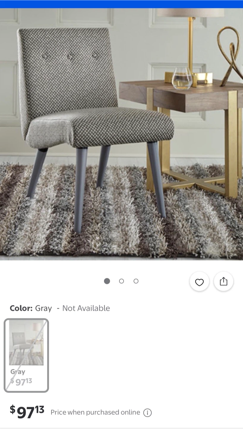 Armless Orange Accent Slipper Chair