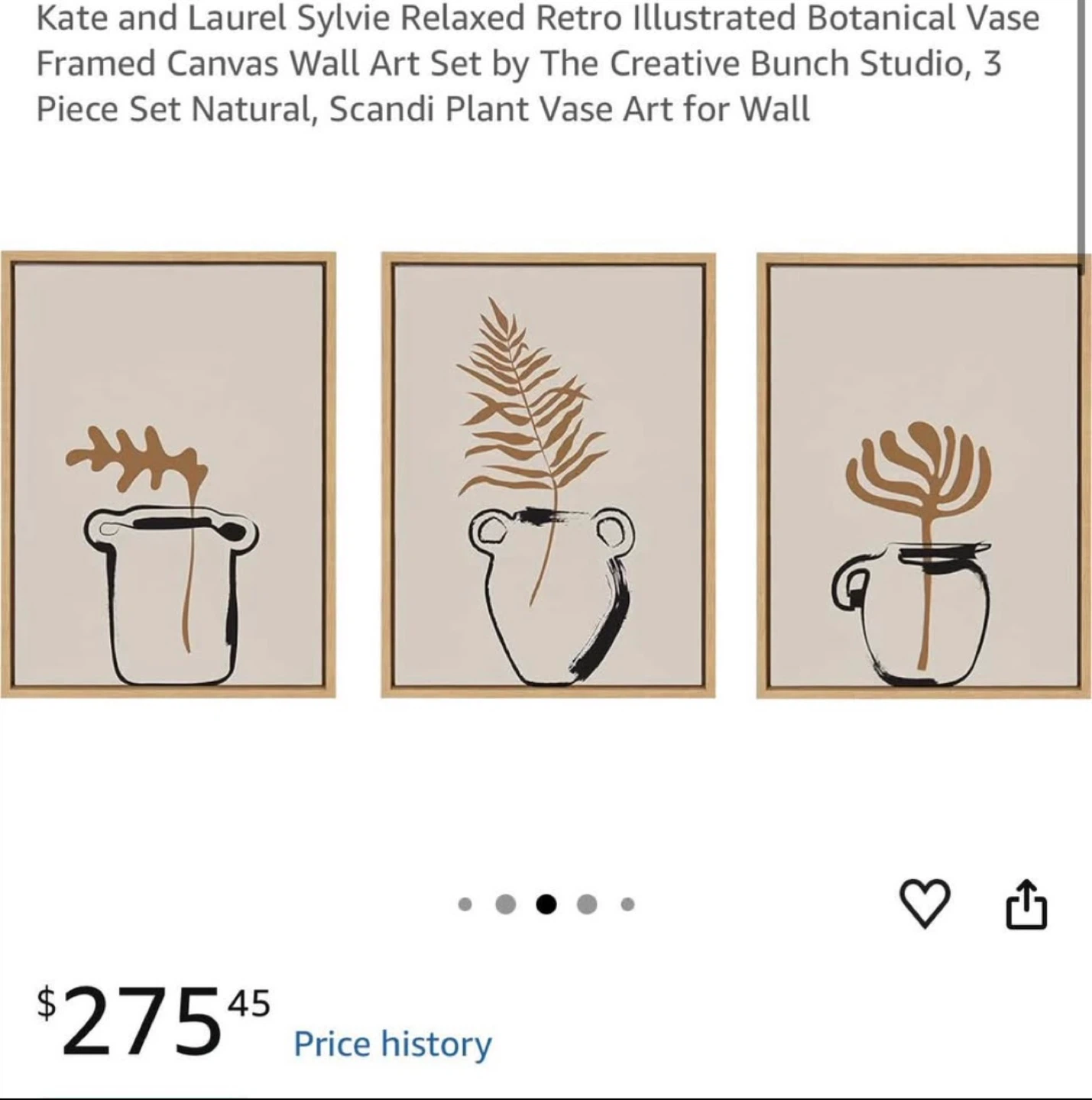 Kate and Laurel Sylvie Botanical Canvas Art Set - photo 5