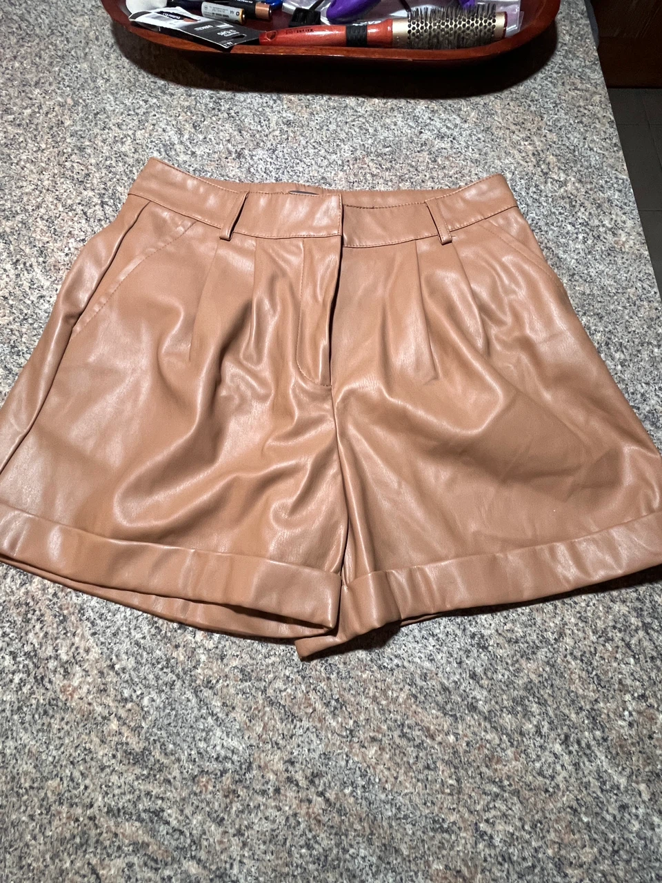 Primark Faux Leather Shorts Size 8