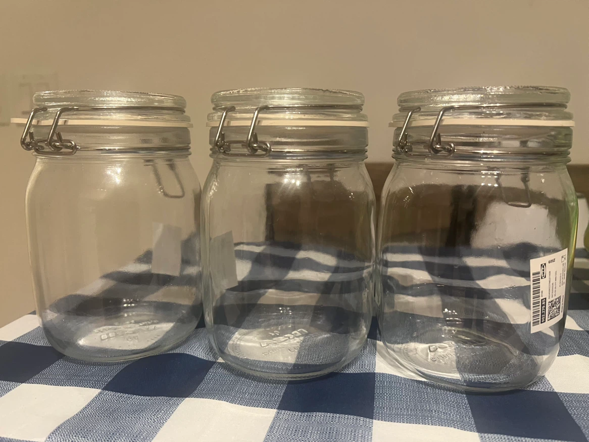 Set of 3 IKEA KORKEN Glass Jars