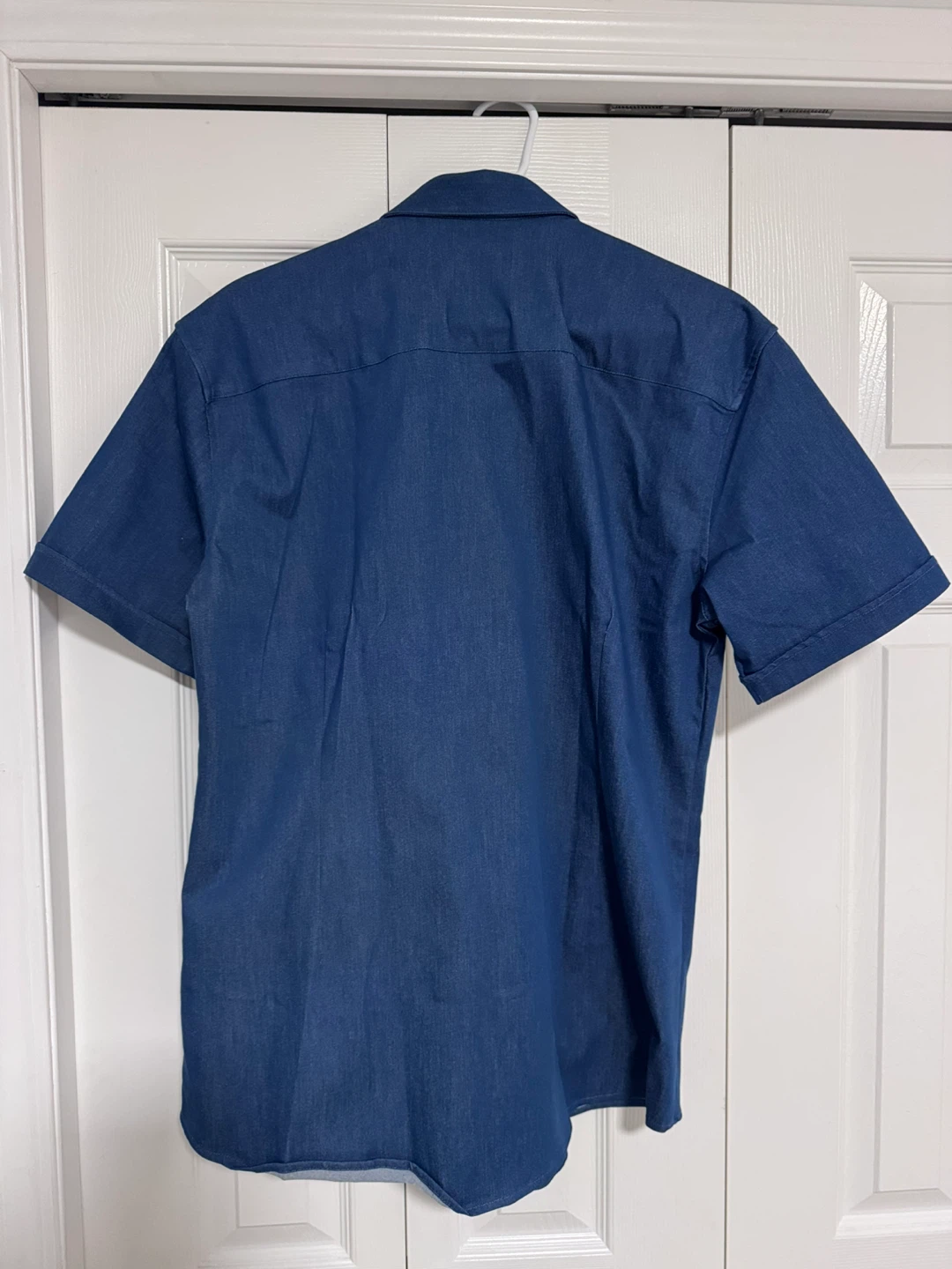 Father Sons Blue Stretch Slim Fit Short Sleeve Shirt - photo 3