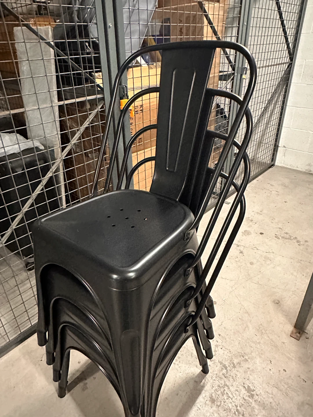 Black Metal Bistro Chairs x4 - photo 2